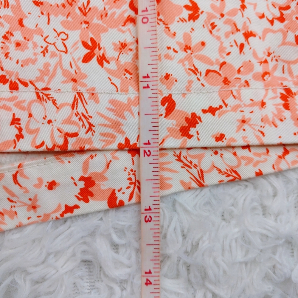 GAP Coral Pink Floral City Chino Shorts | Size 4 | NWT - Picture 12 of 16